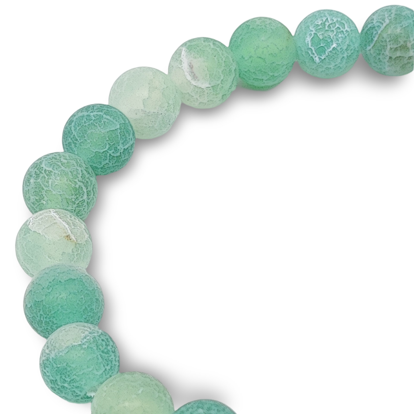 Bracelet -Green Agate -Frosted -8mm