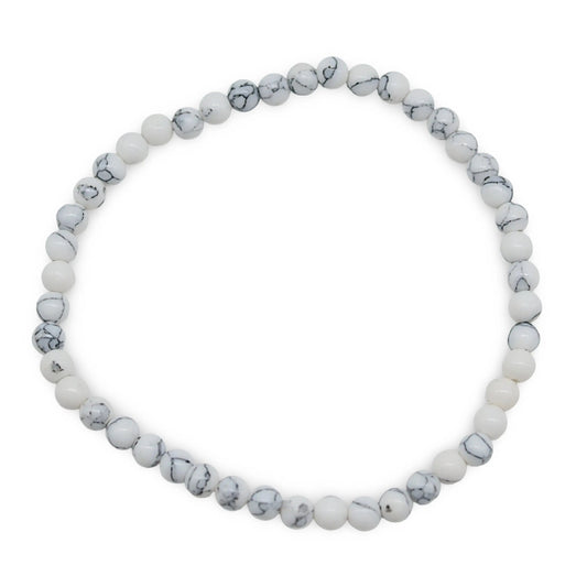 Bracelet - Howlite - 4mm -4mm -Arômes & Évasions