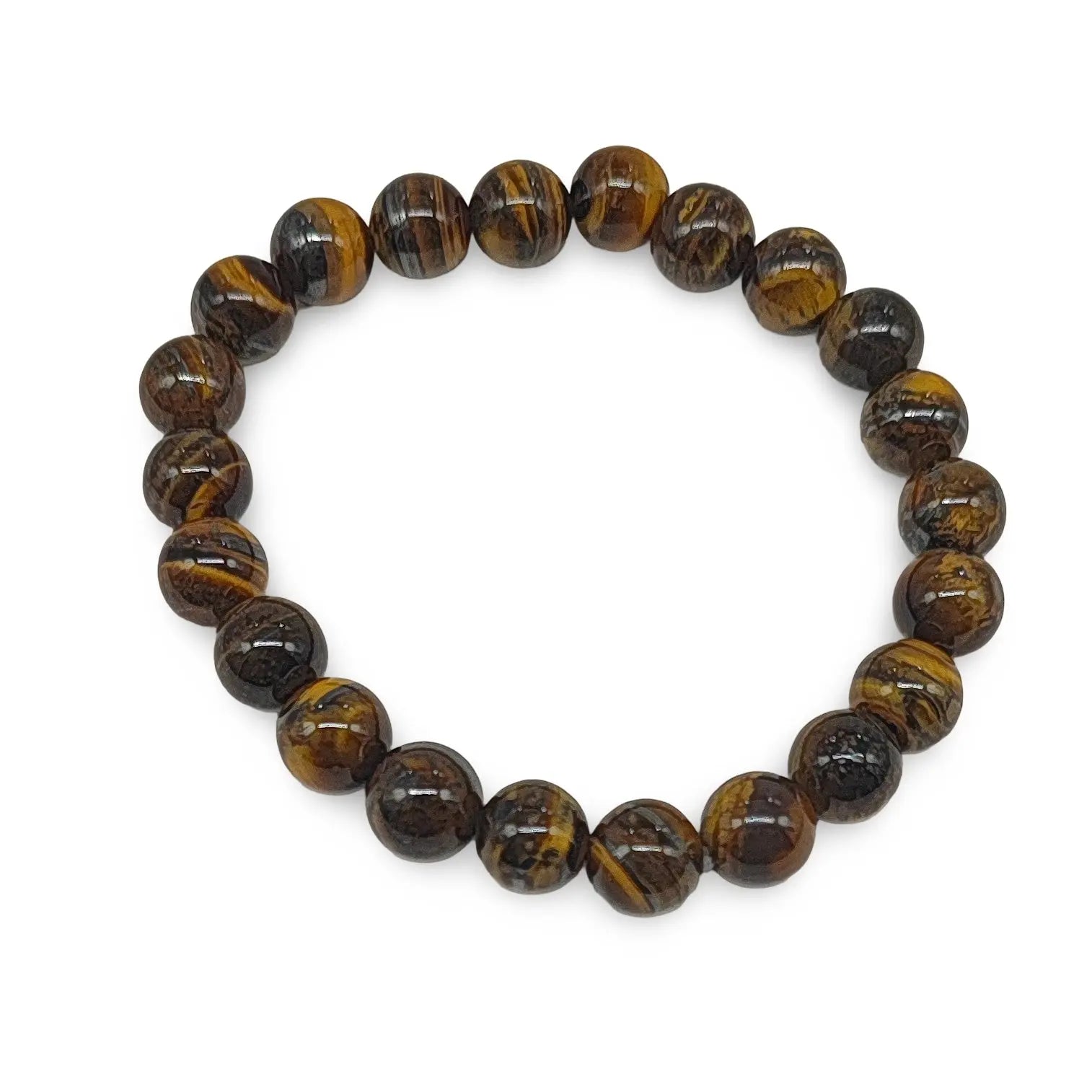 Bracelet - Tiger Eye - 8mm -8mm -Arômes & Évasions