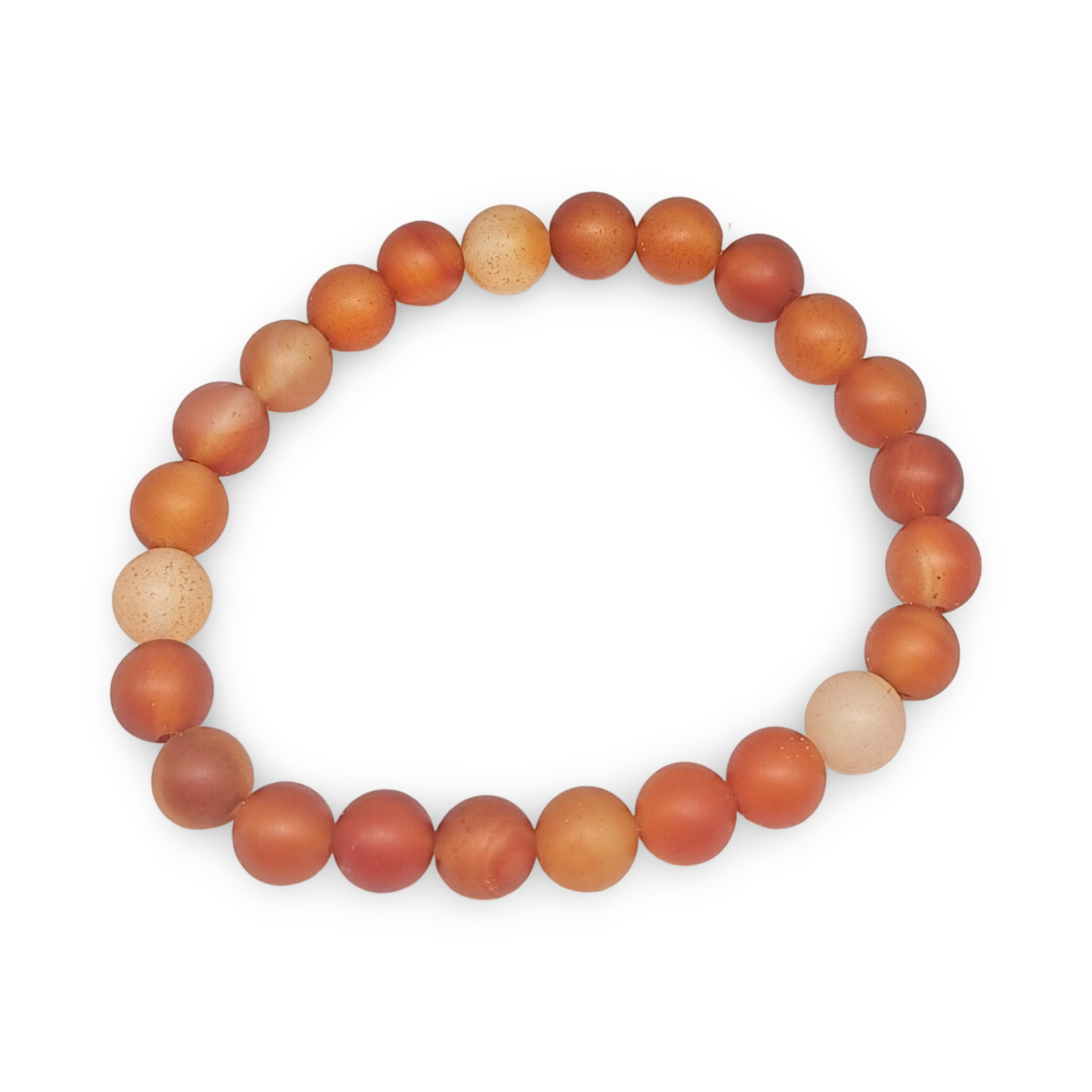 Bracelet - Carnelian - Frosted - 8mm