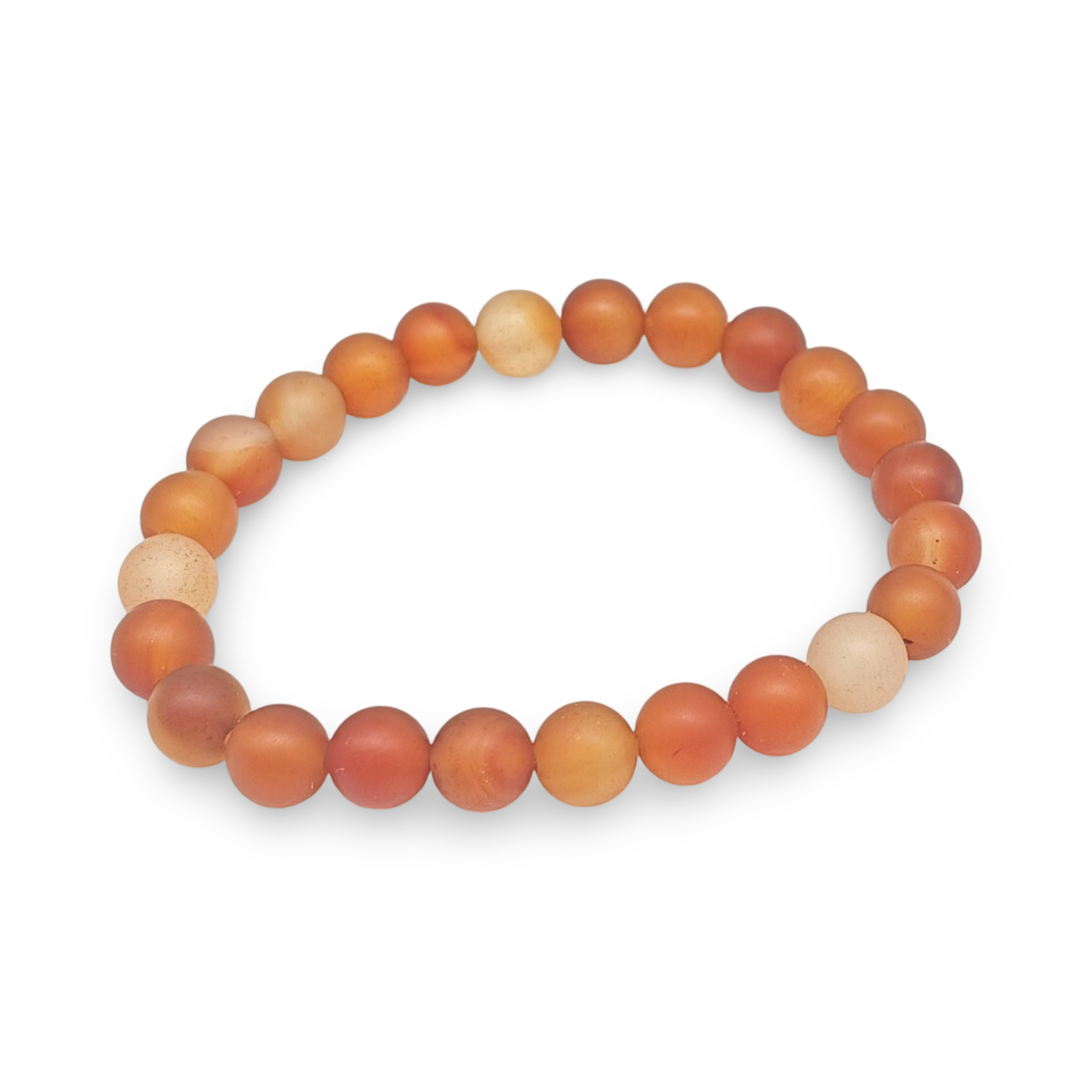 Bracelet - Carnelian - Frosted - 8mm