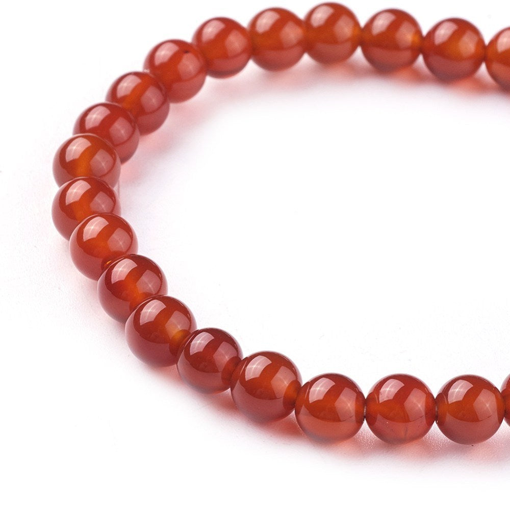 Bracelet - Carnelian Grade A - 6mm - Cayve's Mystic Nature Wholesale
