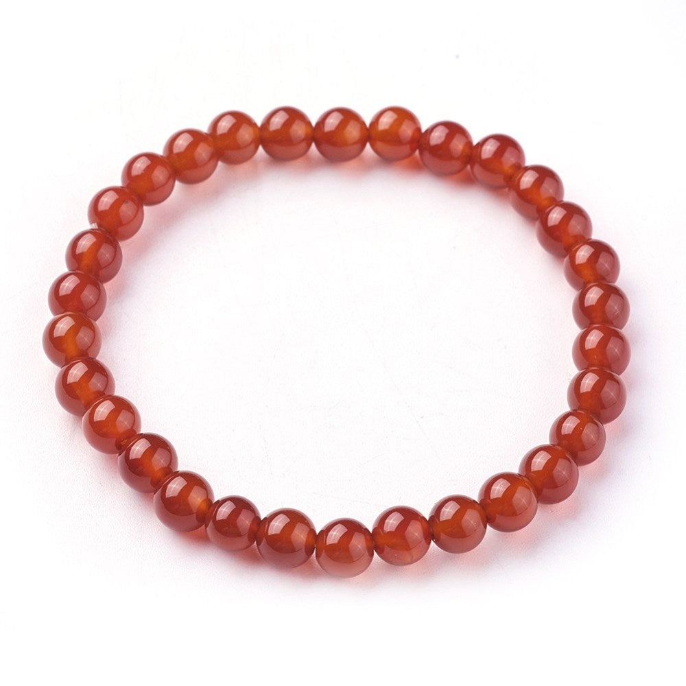 Bracelet - Carnelian Grade A - 6mm - Cayve's Mystic Nature Wholesale