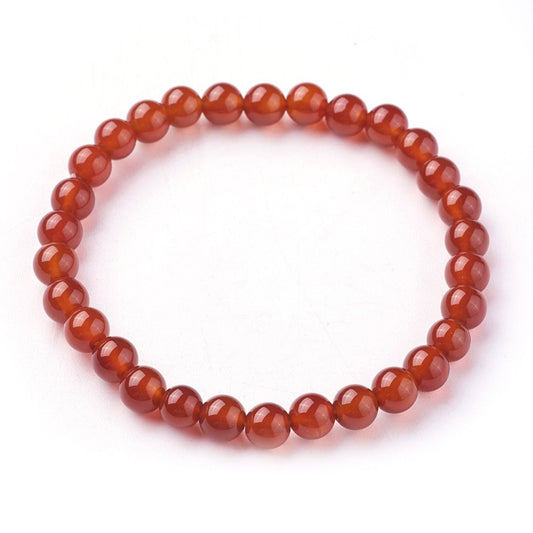 Bracelet - Carnelian Grade A - 6mm - Cayve's Mystic Nature Wholesale