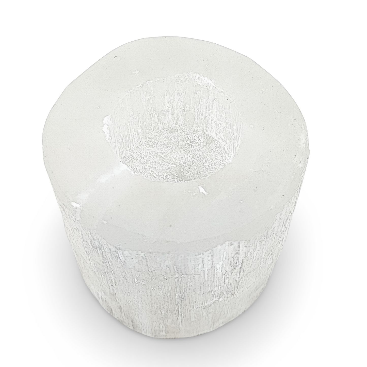 Candle Holder -Selenite Rounded