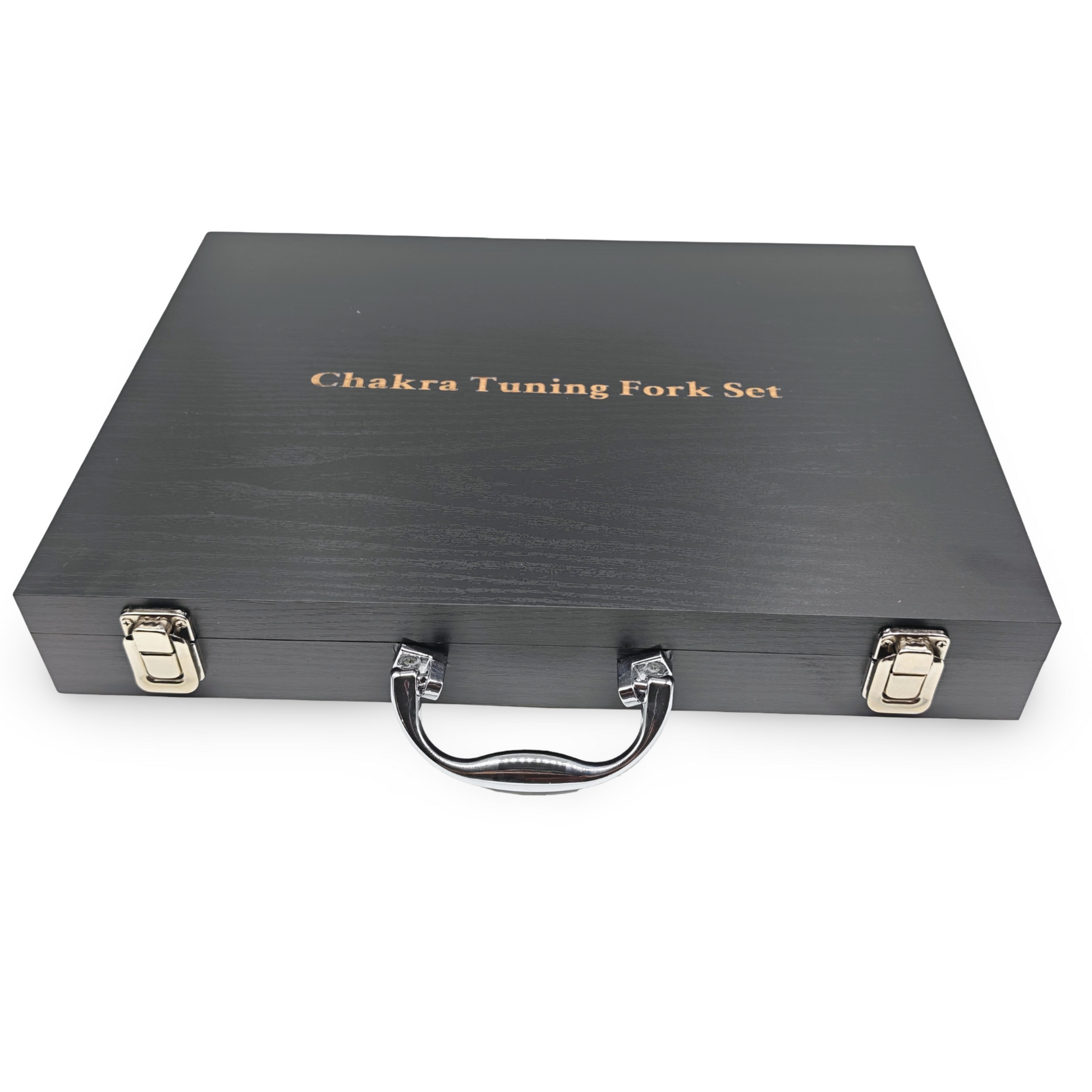 Meditation Accessories - Chakra 8 Tuning Forks Kit - Wood Box