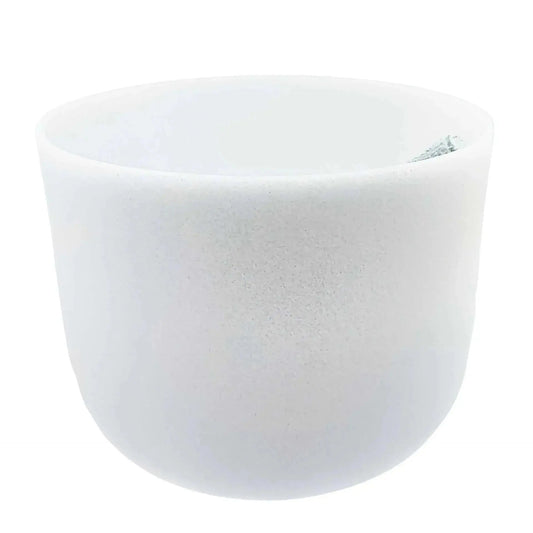 Crystal Singing Bowl -Frosted White -9" -B4 Note 432Hz -Crystal Singing Bowl -Arômes & Évasions