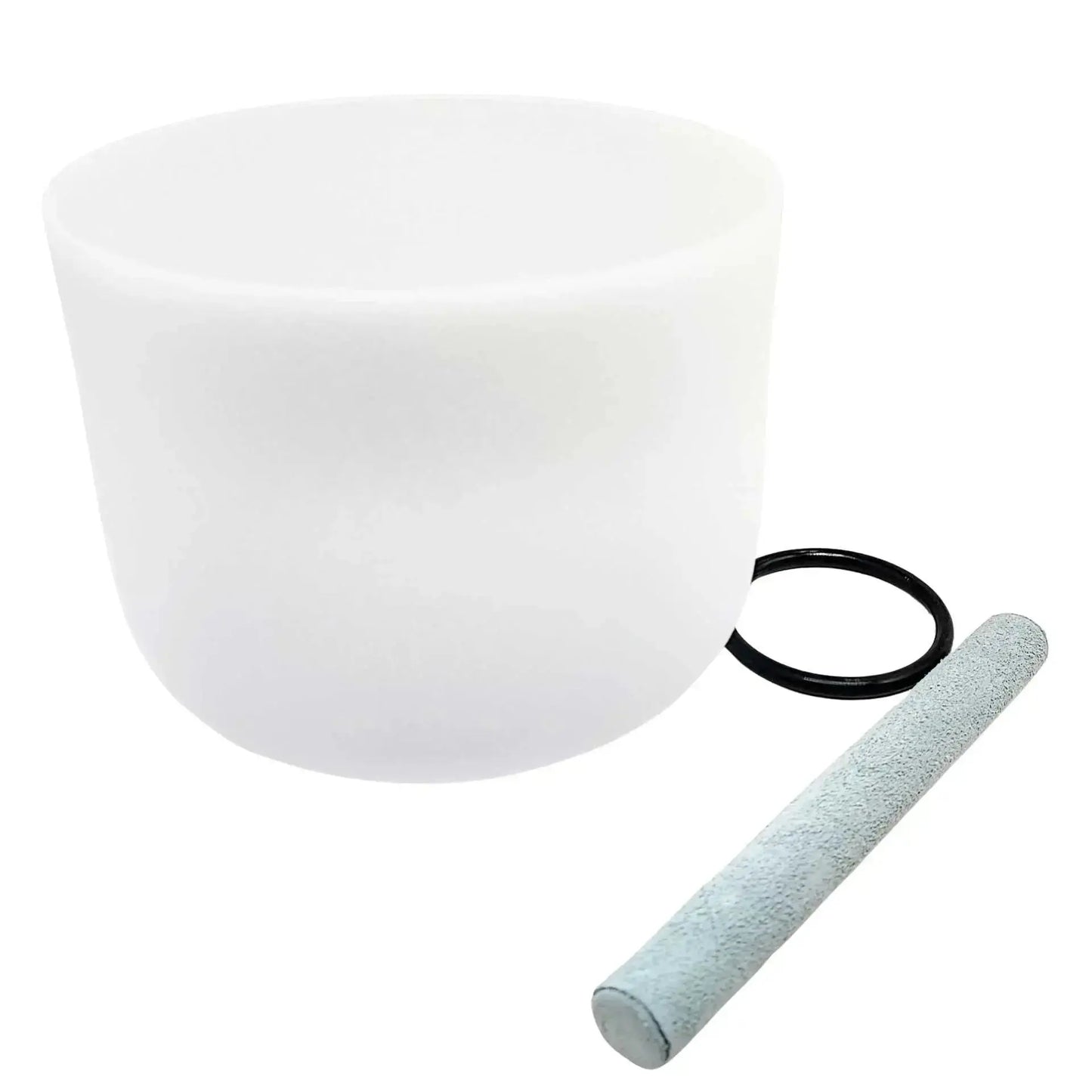 Crystal Singing Bowl -Frosted White -8" -B4 Note 432Hz -Crystal Singing Bowl -Arômes & Évasions