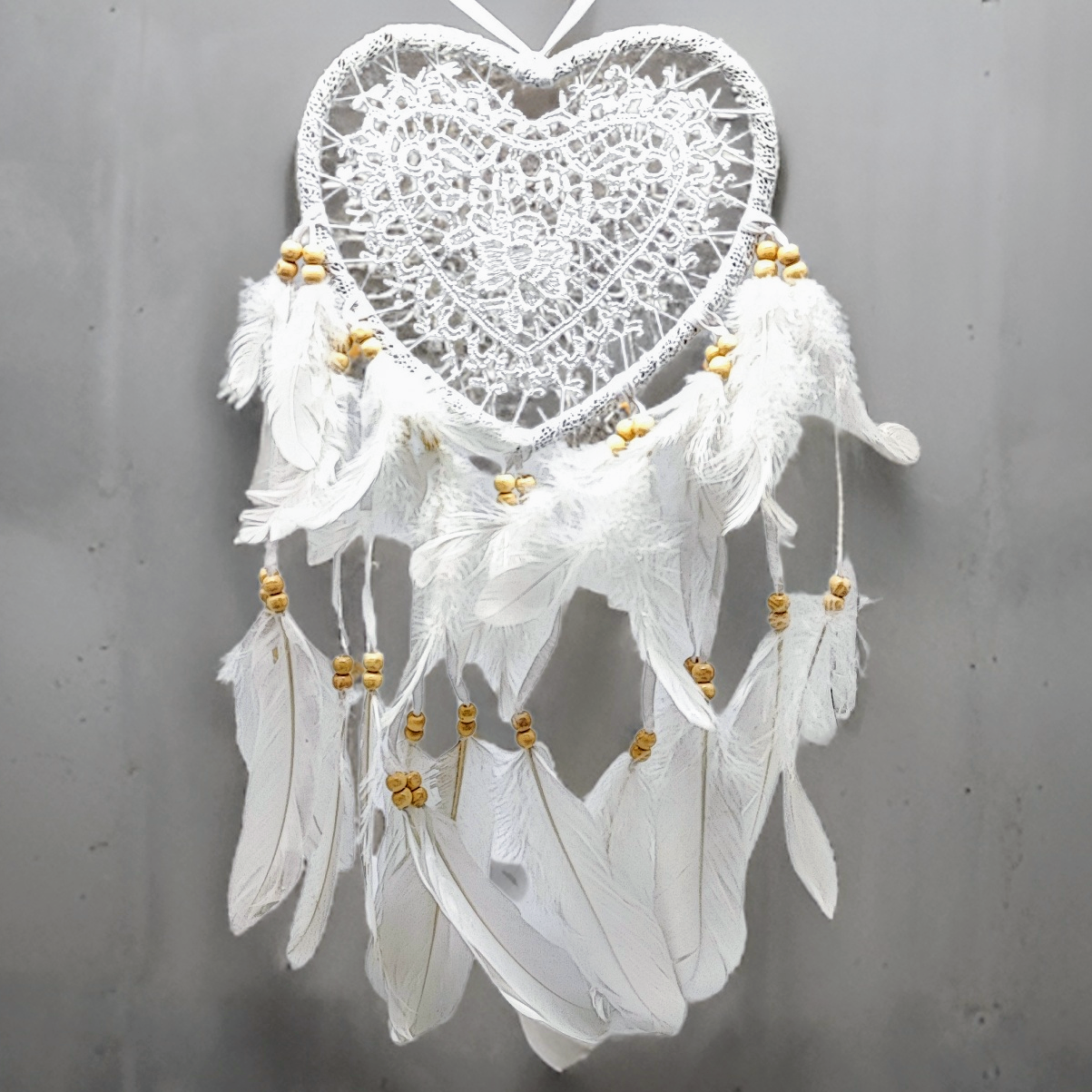 Home Decor -Dreamcatcher -Heart -White