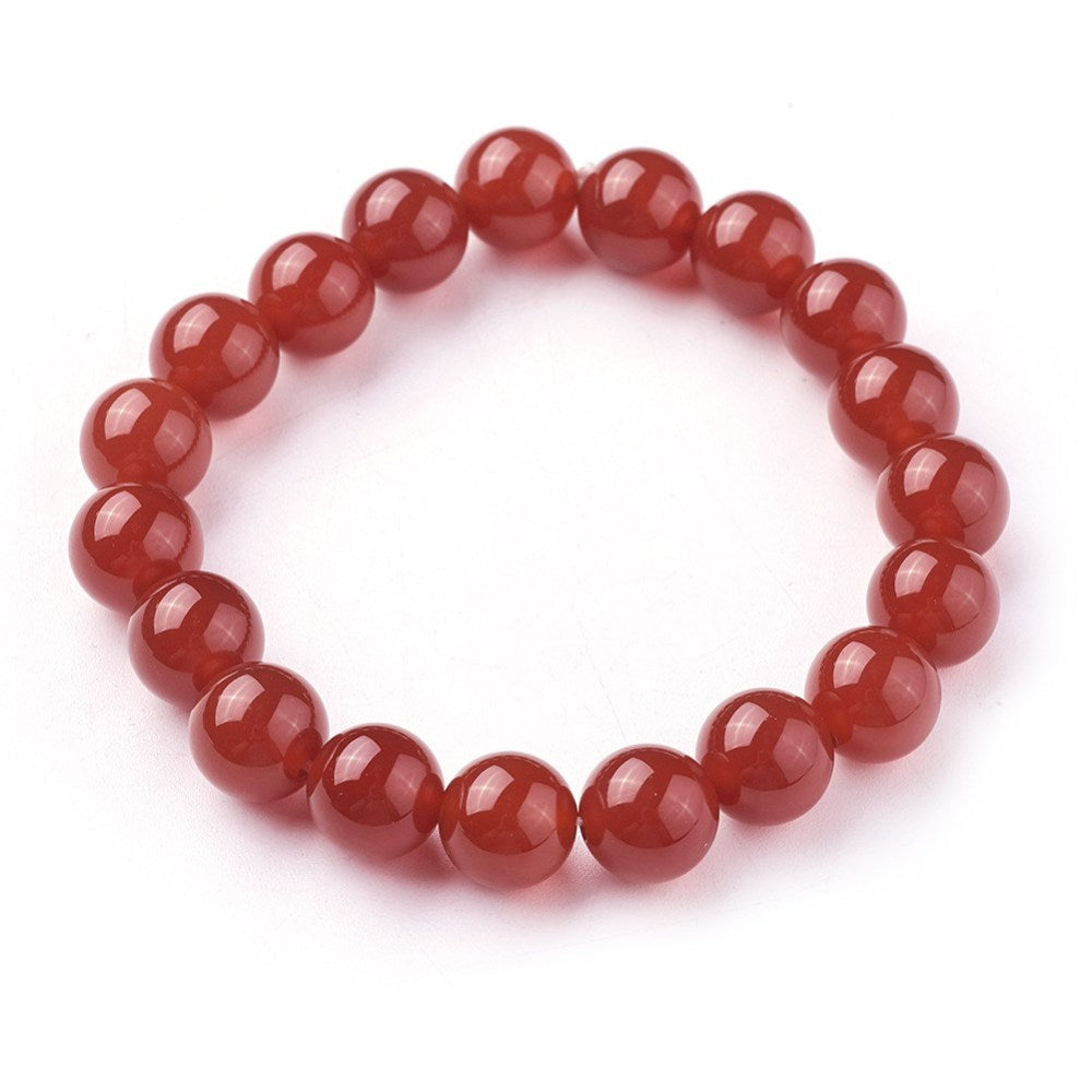 Bracelet - Carnelian - Grade A - 10mm - Cayve's Mystic Nature Wholesale