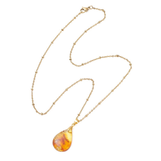 Collier - Ambre - Forme de Larme