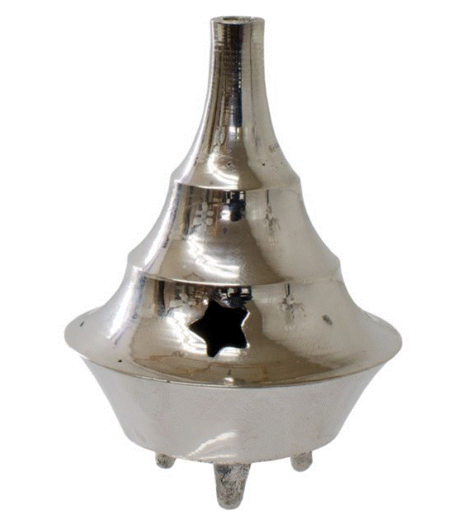 Incense Burner - Silver Brass Assorted - For Cone & Resin