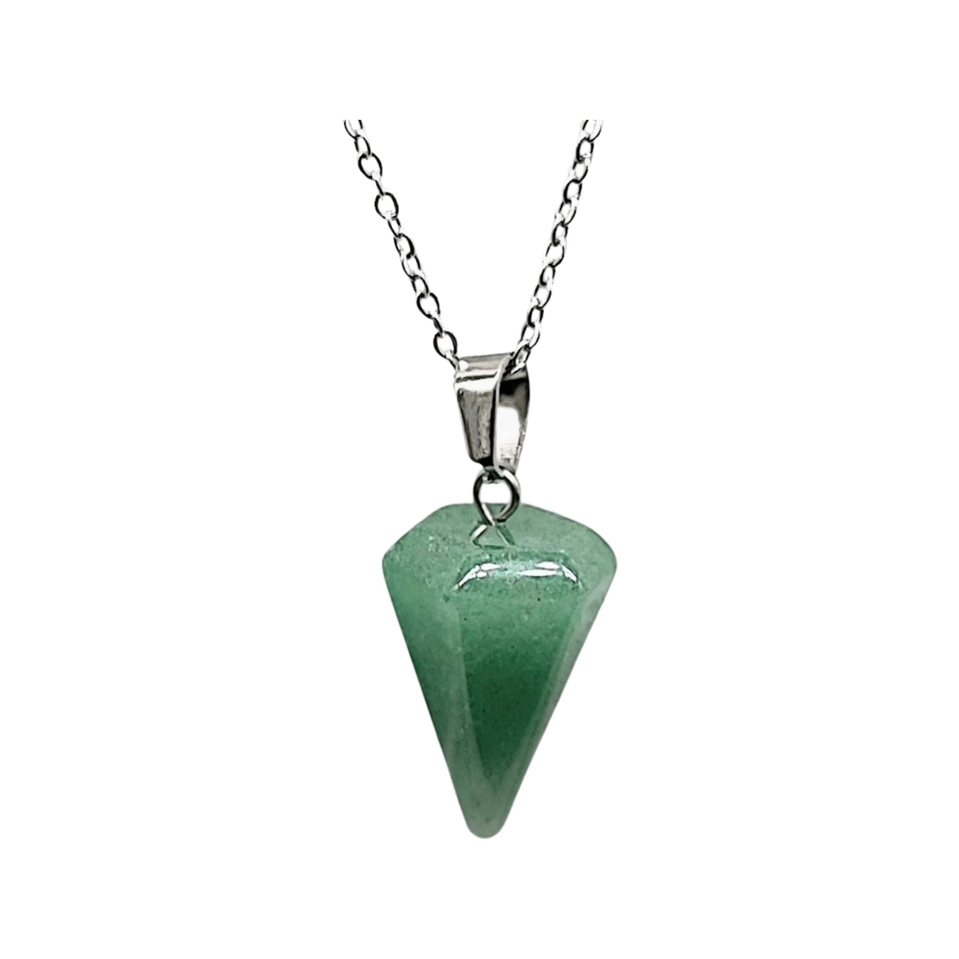 Necklace -Mini Cone -Green Aventurine