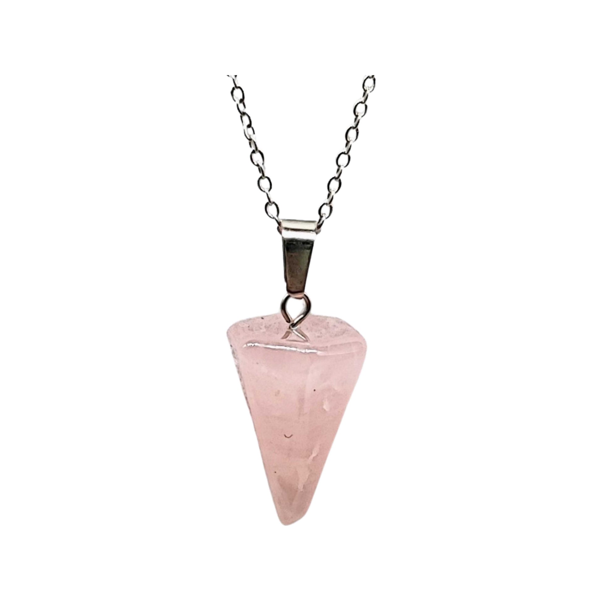 Necklace -Mini Cone -Rose Quartz