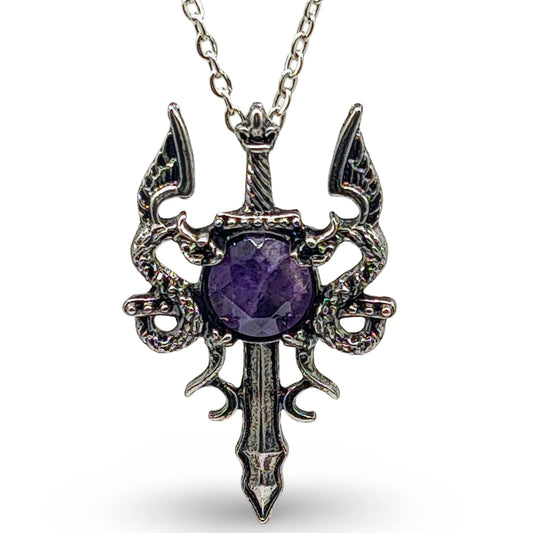 Necklace - Dragon Sword - Amethyst