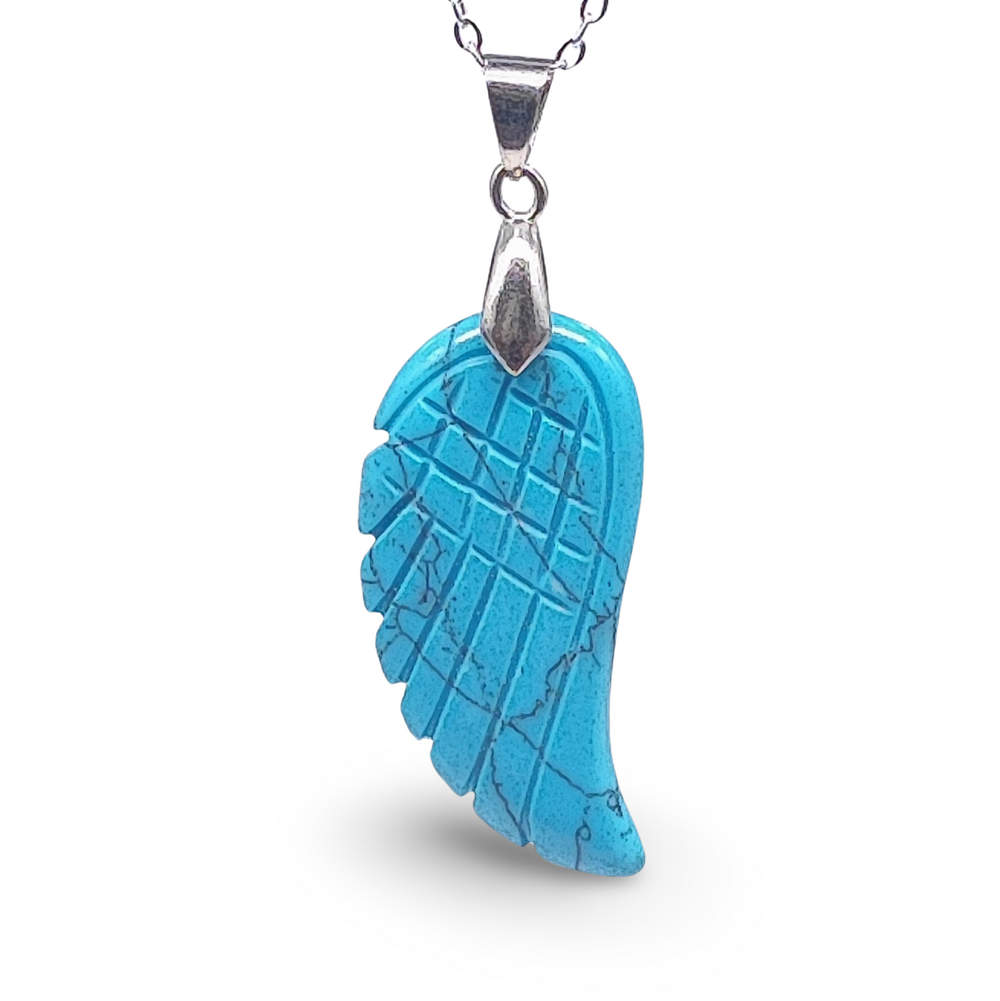 Necklace - Gemstone - Angel Wings - Turquoise