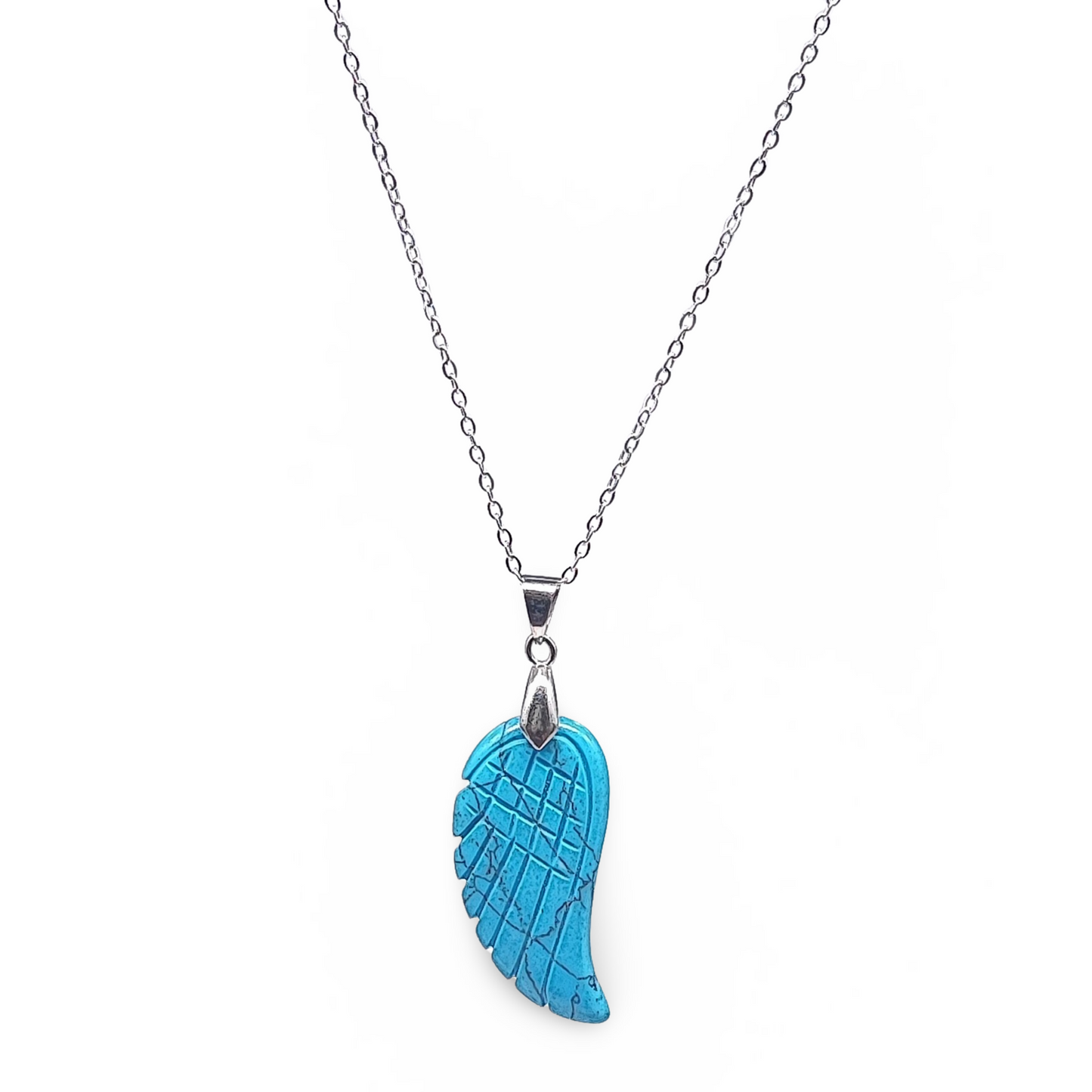 Necklace - Gemstone - Angel Wings - Turquoise