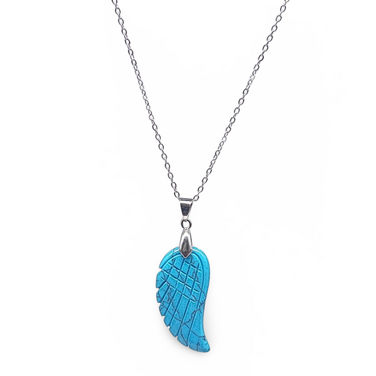 Necklace - Gemstone - Angel Wings - Turquoise
