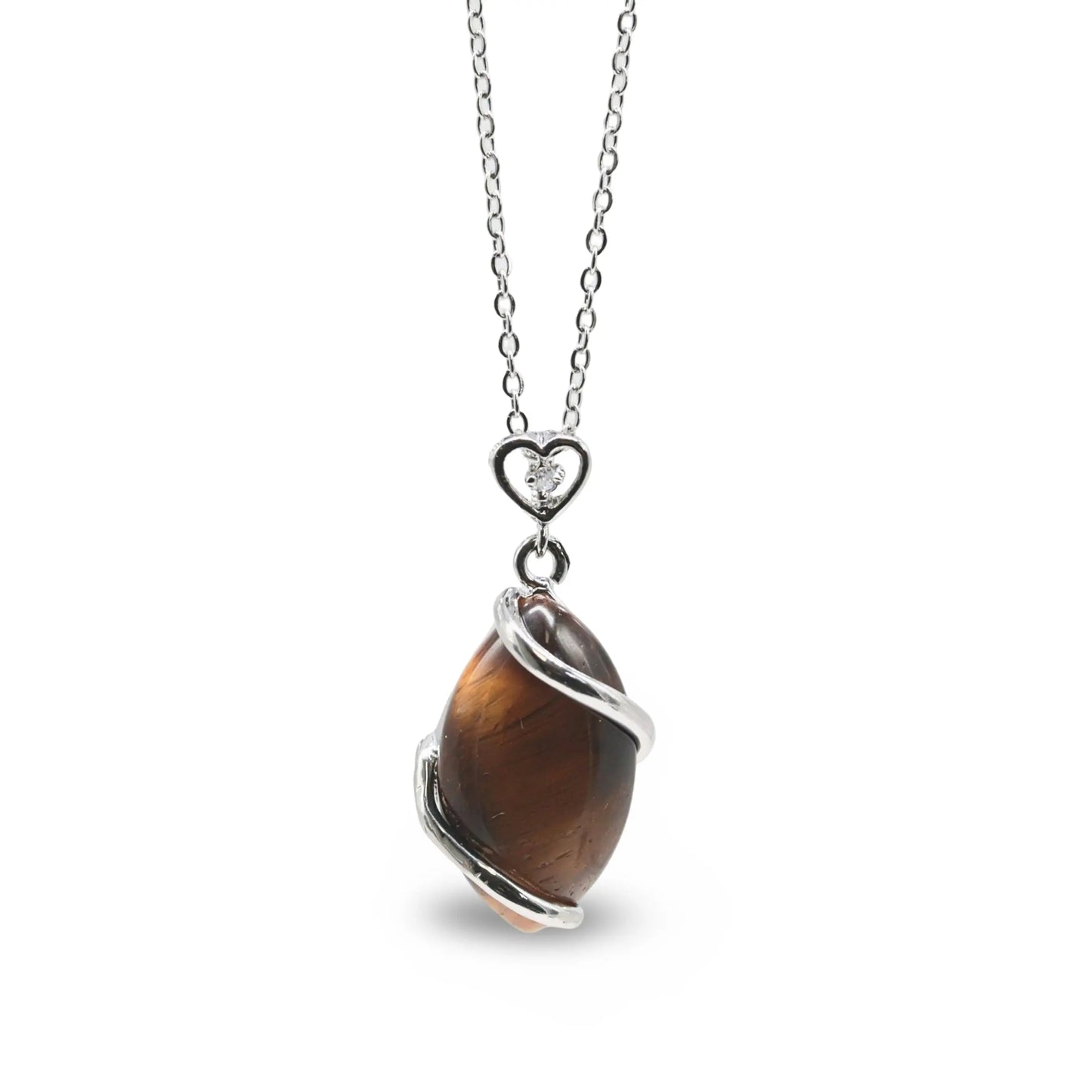 Necklace - Horse Eye - Tiger Eye -Tiger Eye -Arômes & Évasions