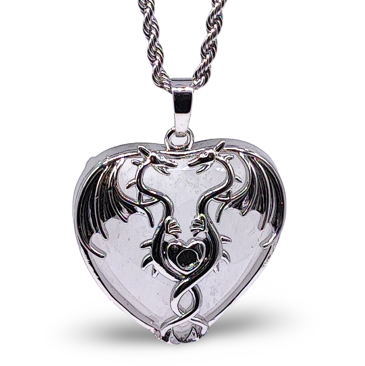 Necklace -Mystic Dragon Heart -Crystal Quartz