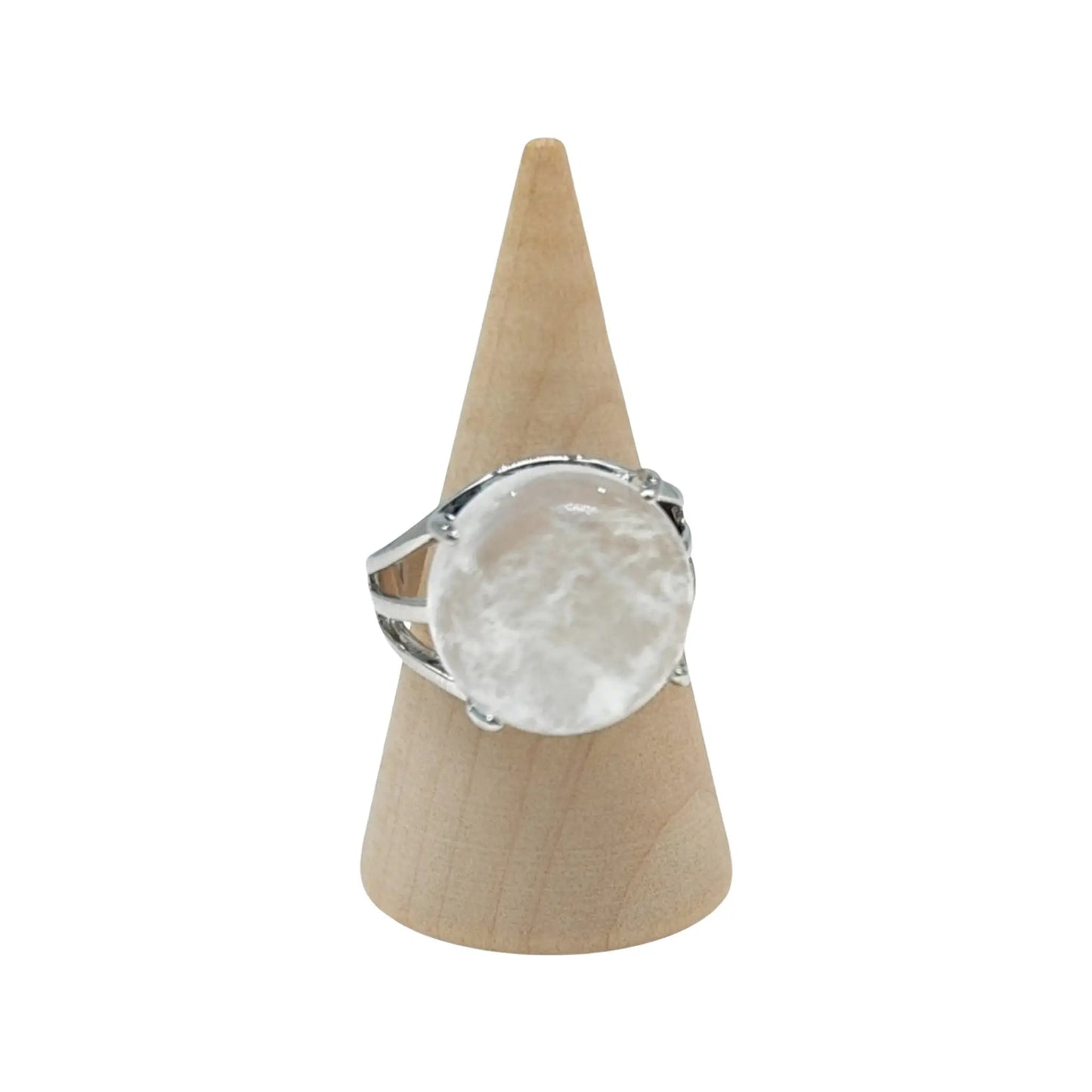 Ring -Crystal Quartz -Adjustable