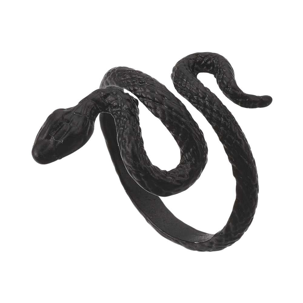 Ring -Electrophoresis -Alloy -Snake -Black -Adjustable Default Title