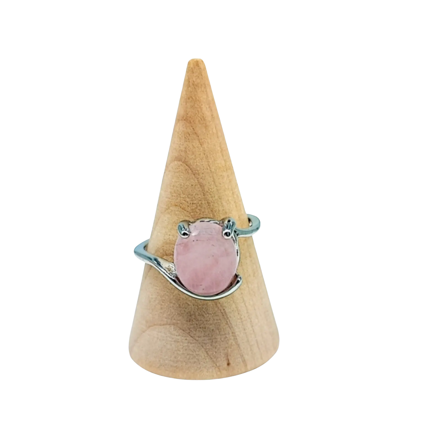 Ring - Rose Quartz - Multi Shape Choice - Size 6-10 Rond - Oval