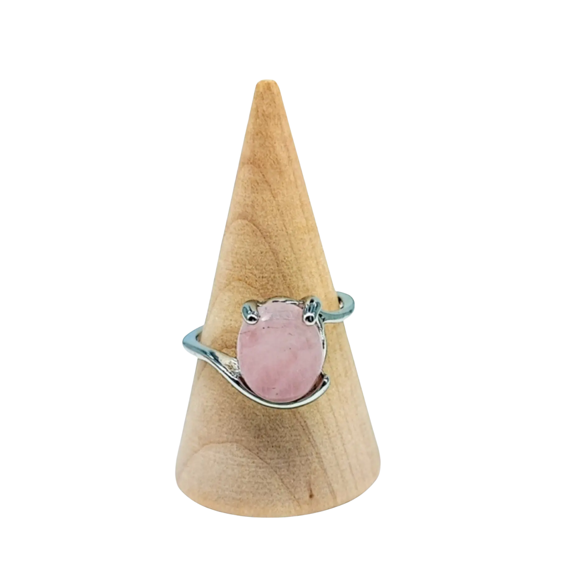 Ring - Rose Quartz - Multi Shape Choice - Size 6-10 Rond - Oval