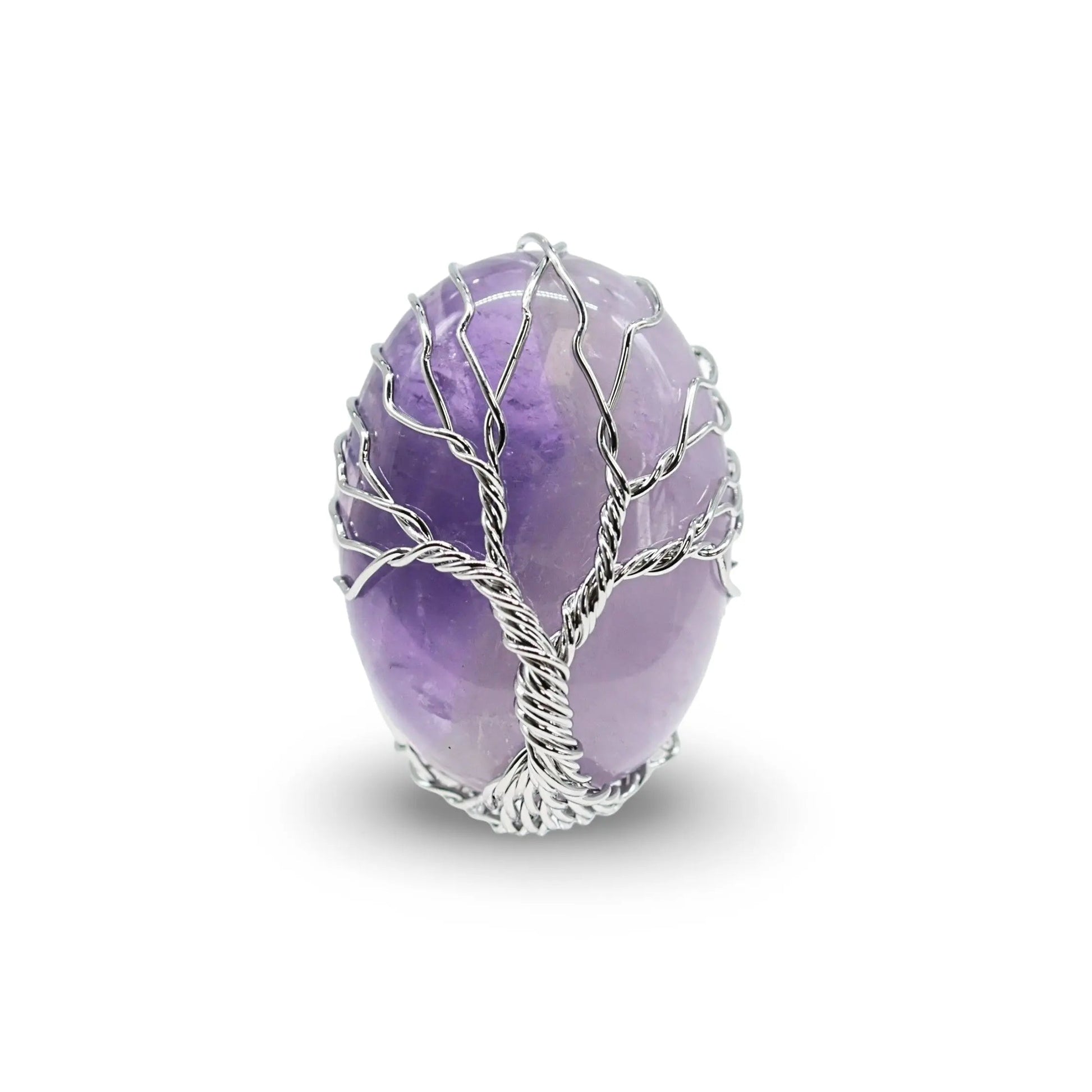 Ring - Amethyst with Tree of Life - Adjustable -Amethyst -Arômes & Évasions