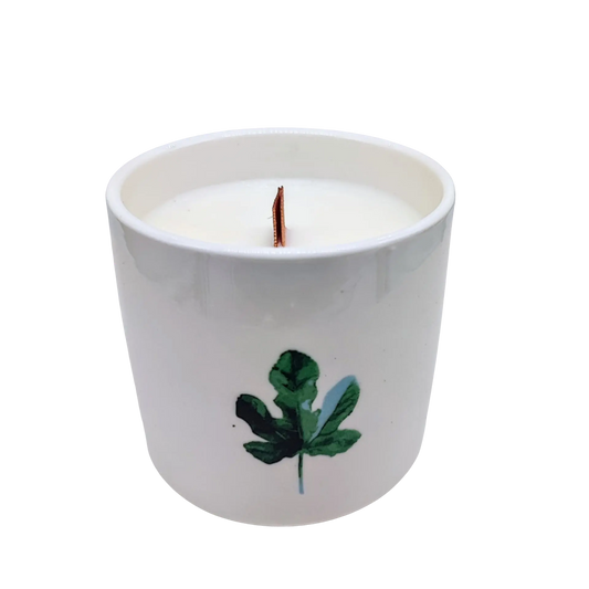 Soy Candle -Botanical Garden -Marsh Viola Green Leaf 1