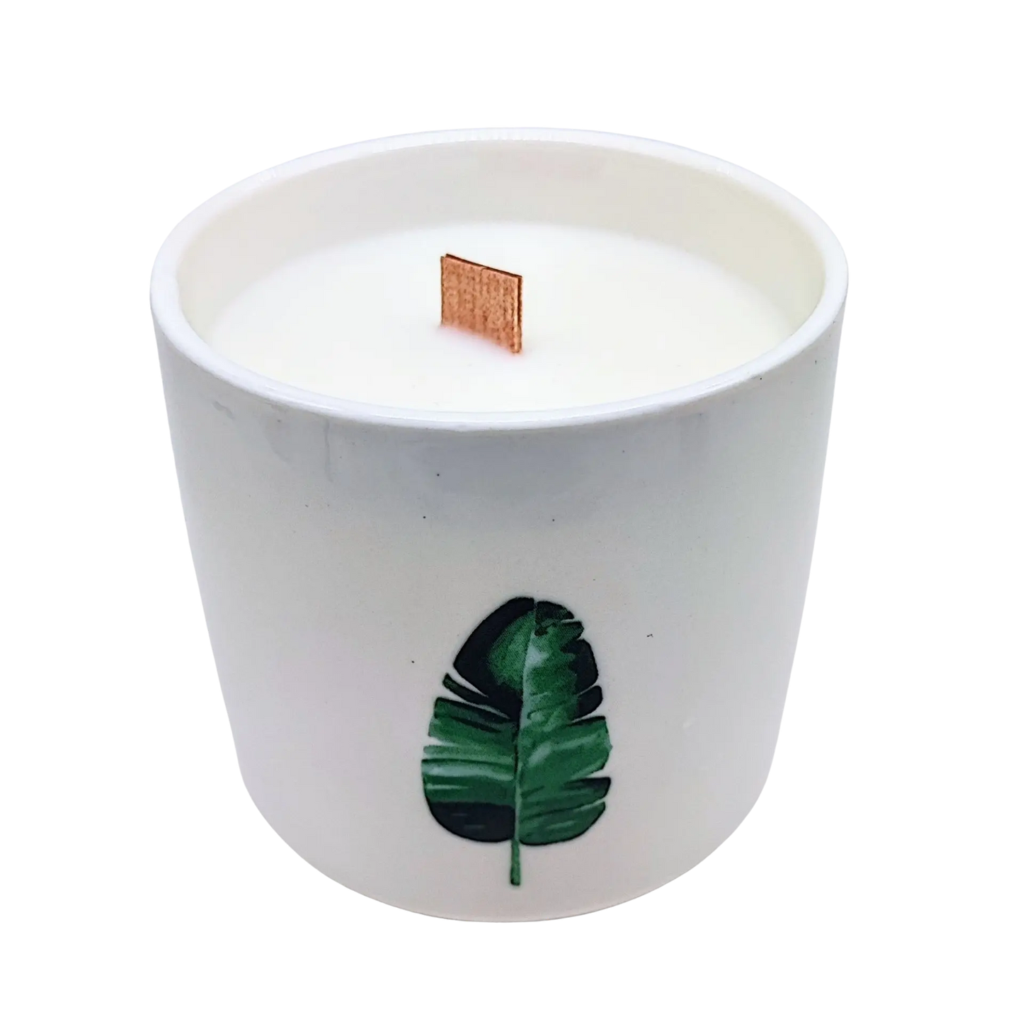 Soy Candle -Botanical Garden -Marsh Viola Green Leaf 2