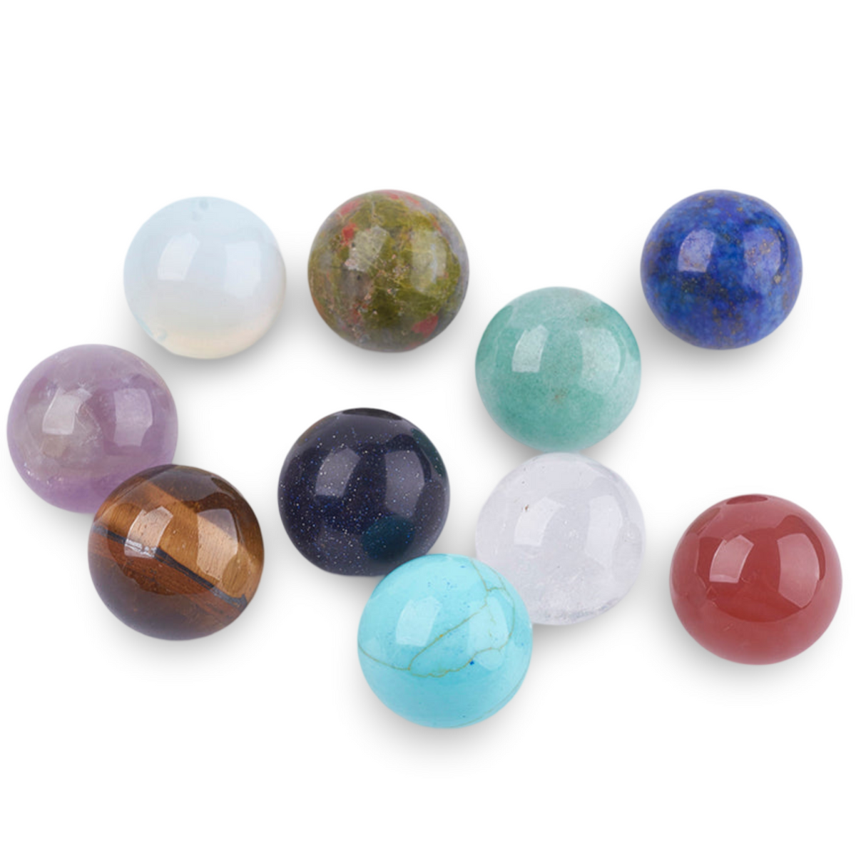 Sphere - Natural Mixed Gemstone - Pack of 50
