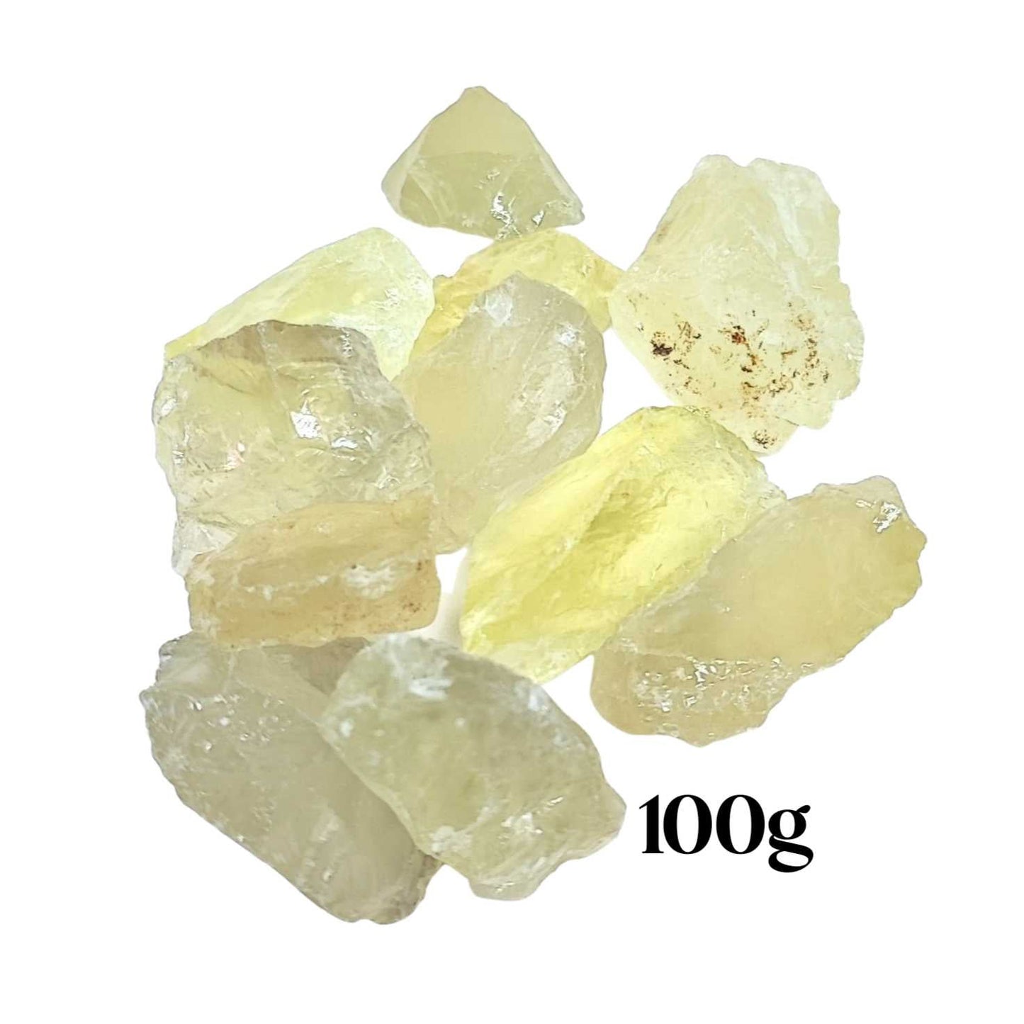 Stone -Lemon Quartz -Rough 100g mixed small size