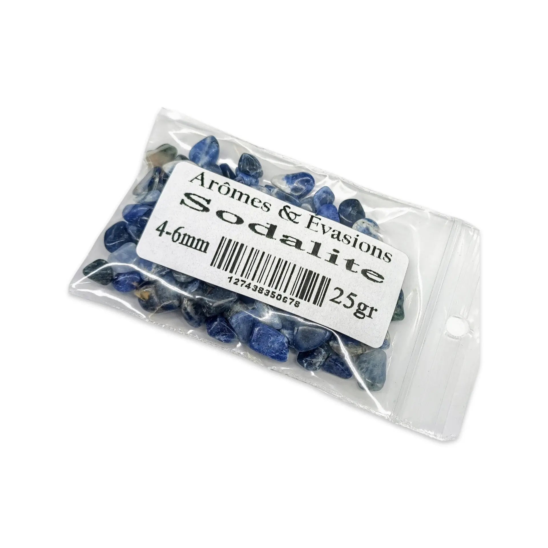 Stone - Tumbled Chips - Sodalite - 4 to 6mm 25 g