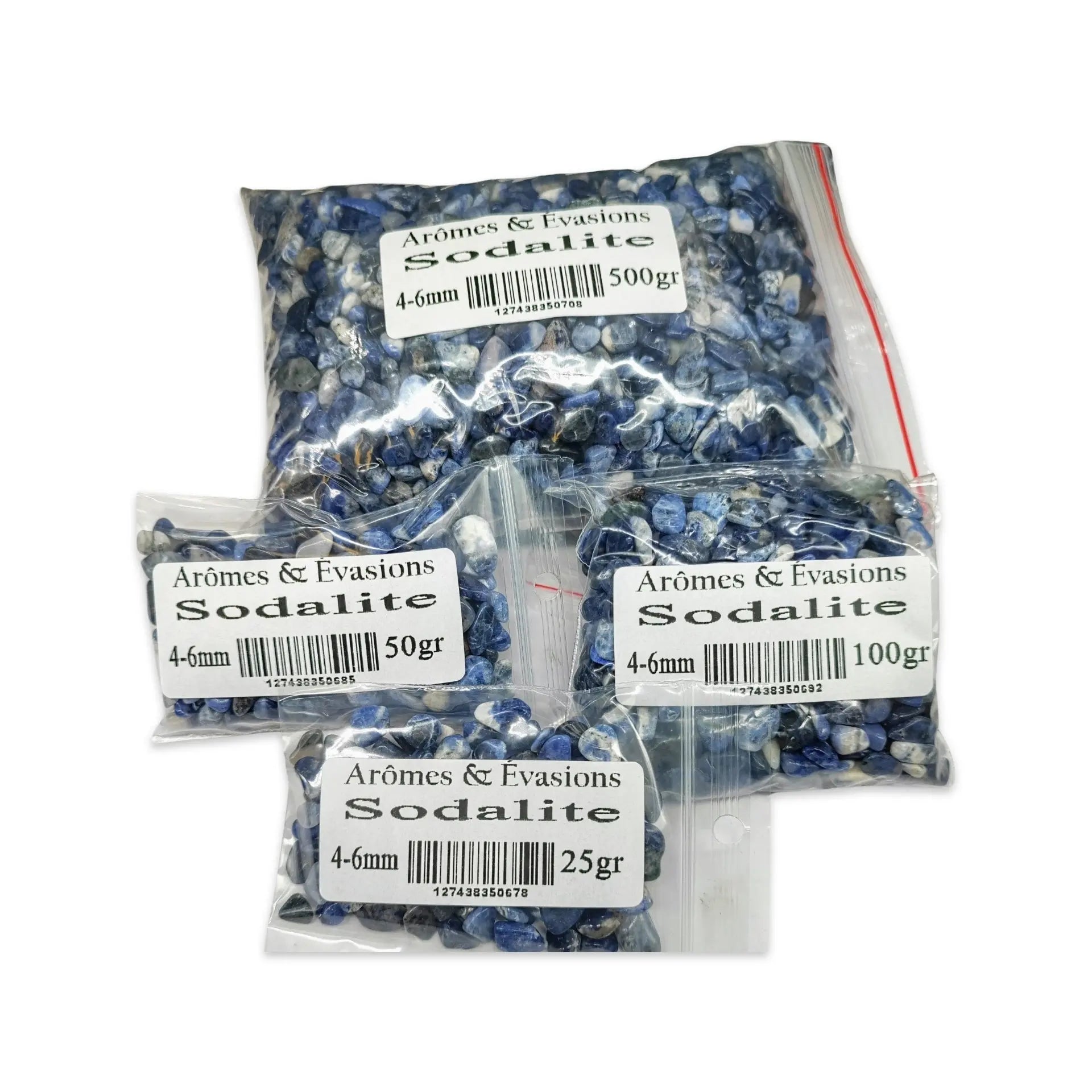 Stone - Tumbled Chips - Sodalite - 4 to 6mm