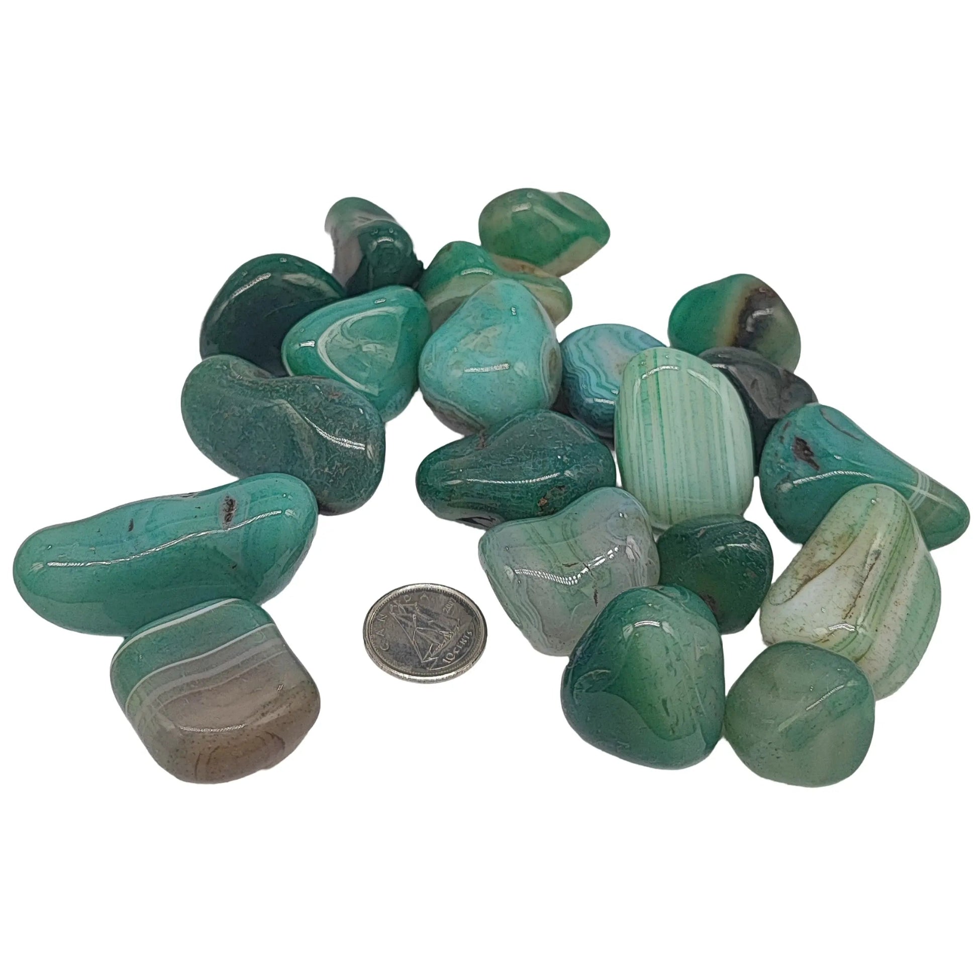 Stone -Green Agate -Tumbled - -Arômes & Évasions