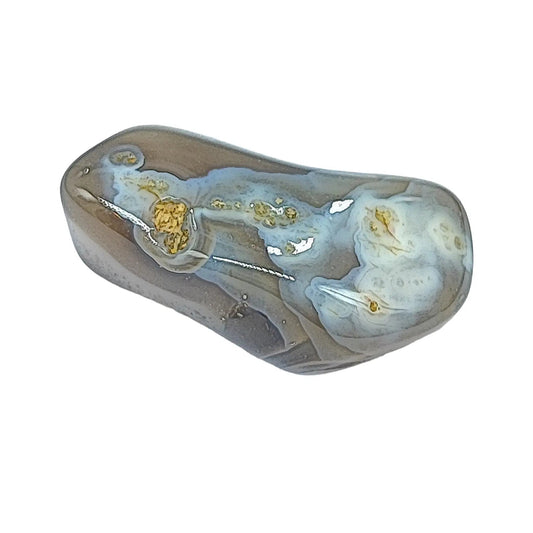 Stone -Grey Bostwana Agate -Tumbled -Agate -Arômes & Évasions