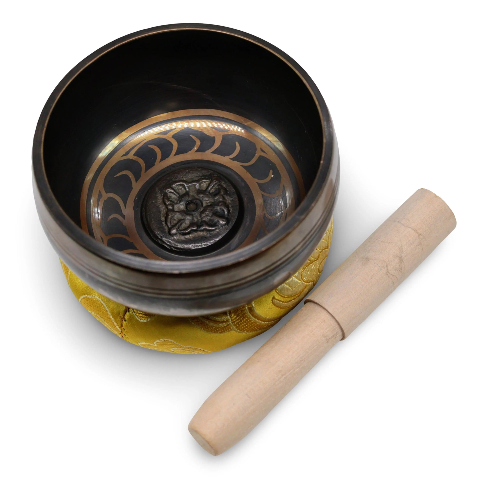 Tibetan Singing Bowl -Solid Brass -Natural -4″ -Tibetan Singing Bowl -Arômes & Évasions