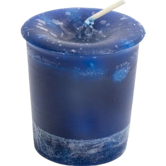 Votive Herbal - Scented Ritual Candle - Gratitude - Dark Blue -Ritual Candle -Arômes & Évasions