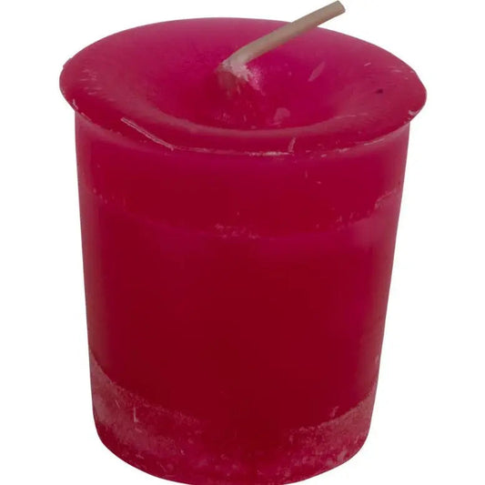 Votive Herbal - Scented Ritual Candle - Love - Dark Pink -Ritual Candle -Arômes & Évasions