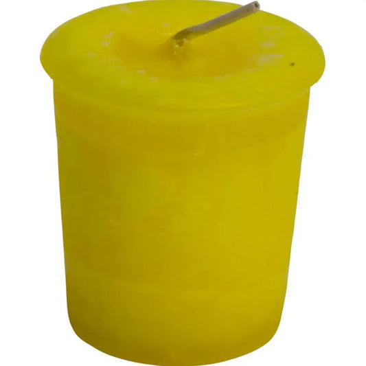 Votive Herbal - Scented Ritual Candle - Positive Energy - Yellow -Ritual Candle -Arômes & Évasions