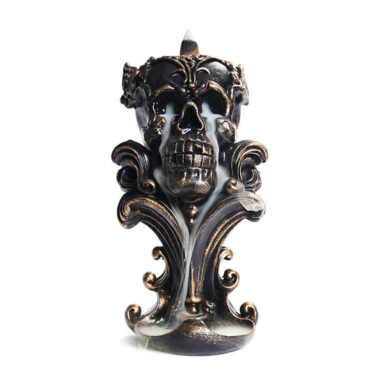 Incense Burner - Backflow - Resin Skull