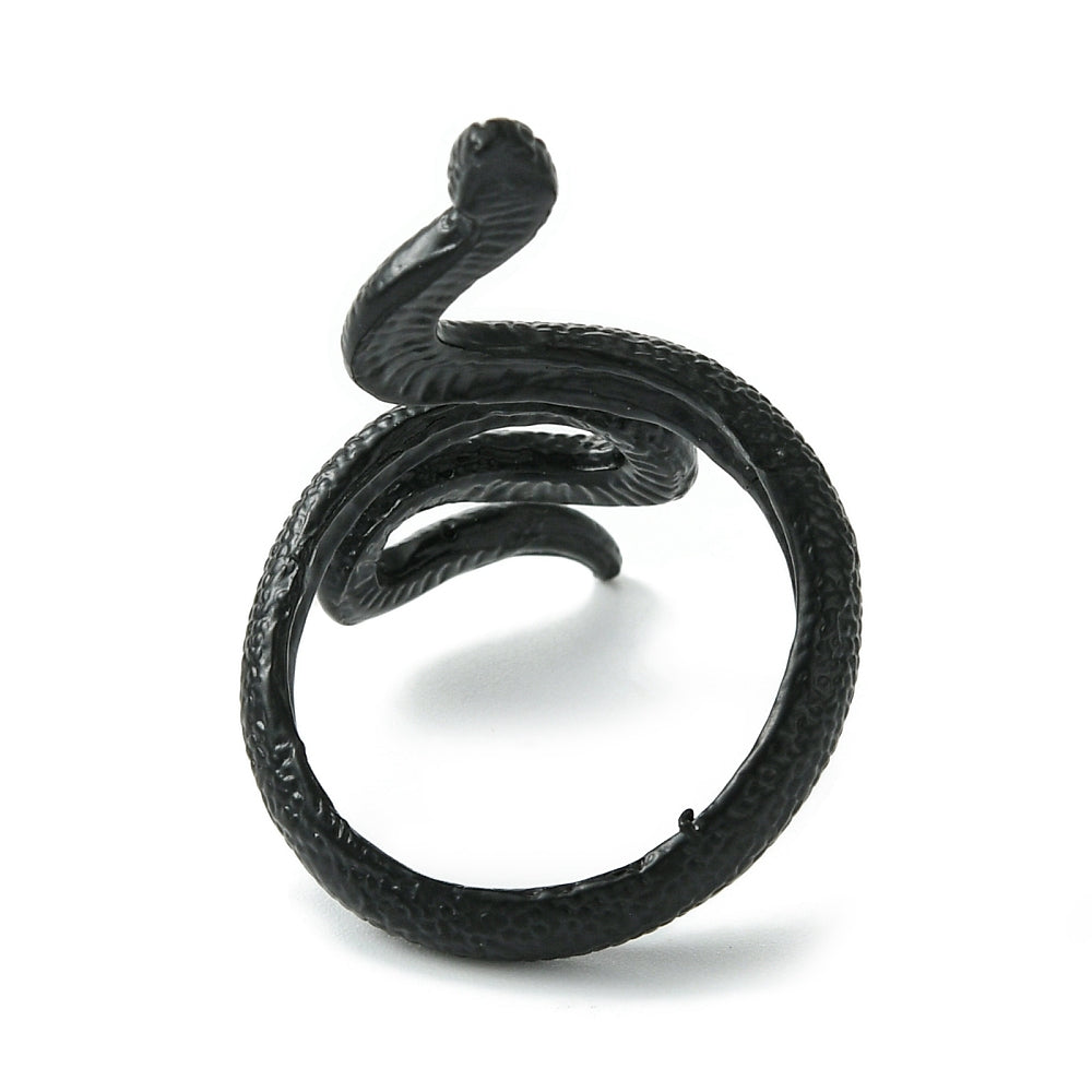 Ring - Large Black Snake - Adjustable