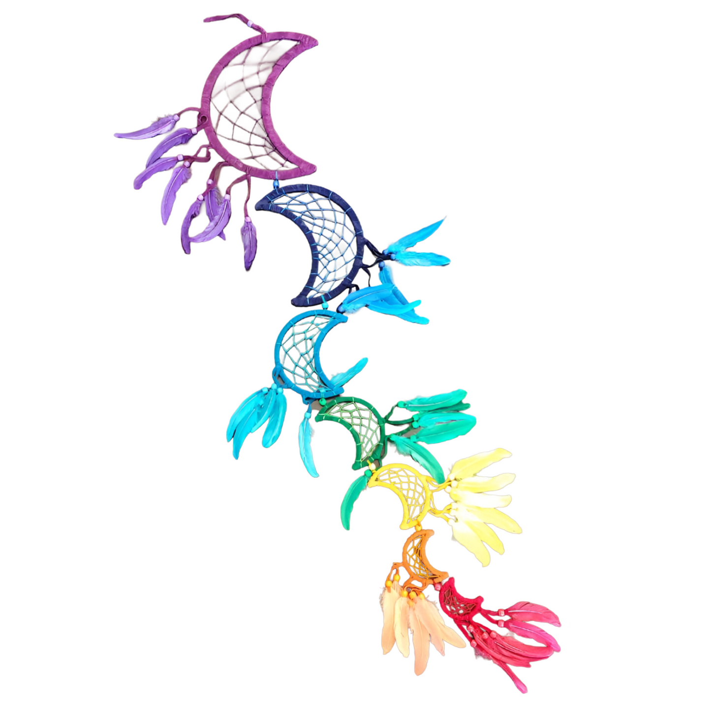 Home Decor - Dreamcatcher - 7 Chakra Crescent Moon