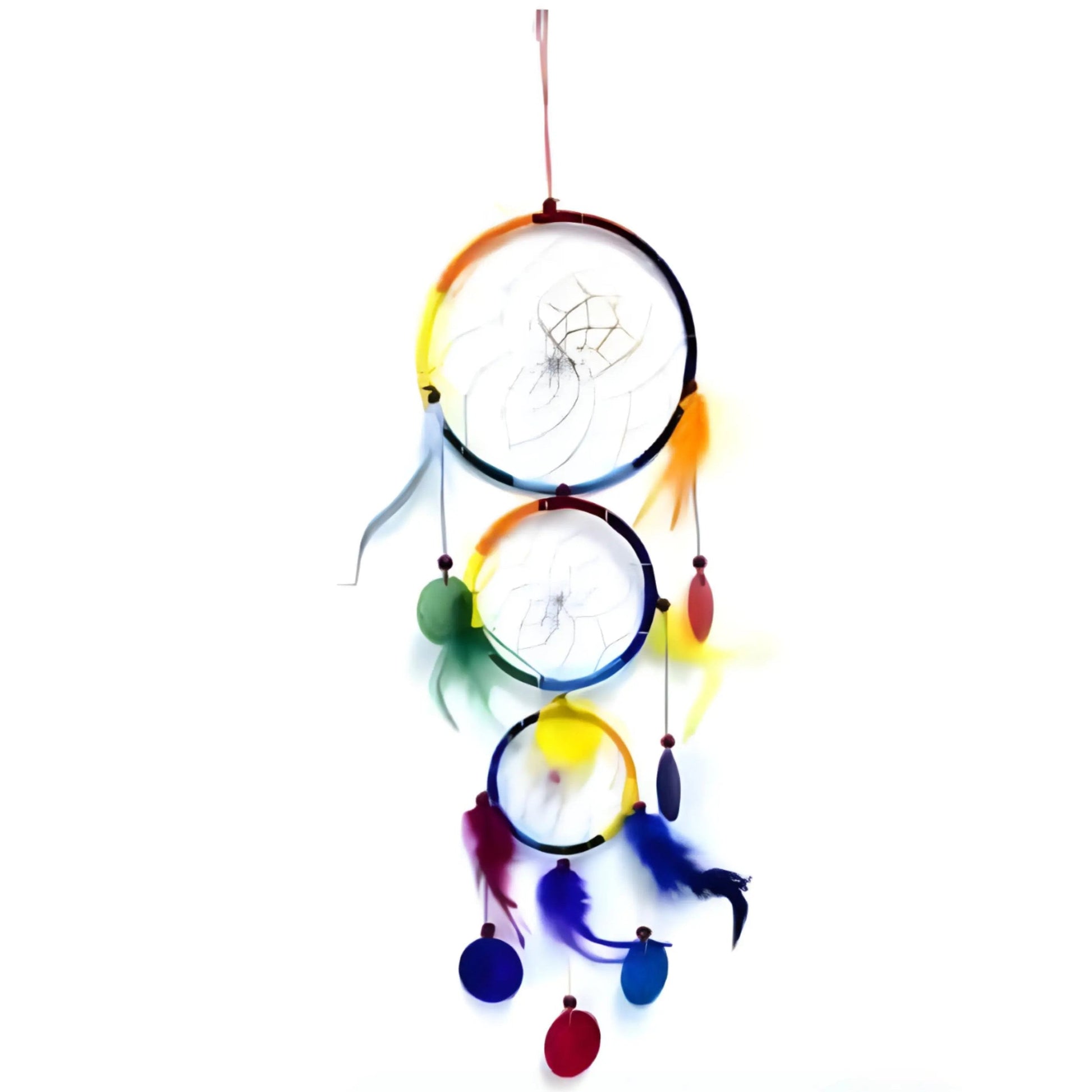 Home Decor - Dreamcatcher - Three Ring Multi-Colored - 6"D -Dreamcatcher -Arômes & Évasions