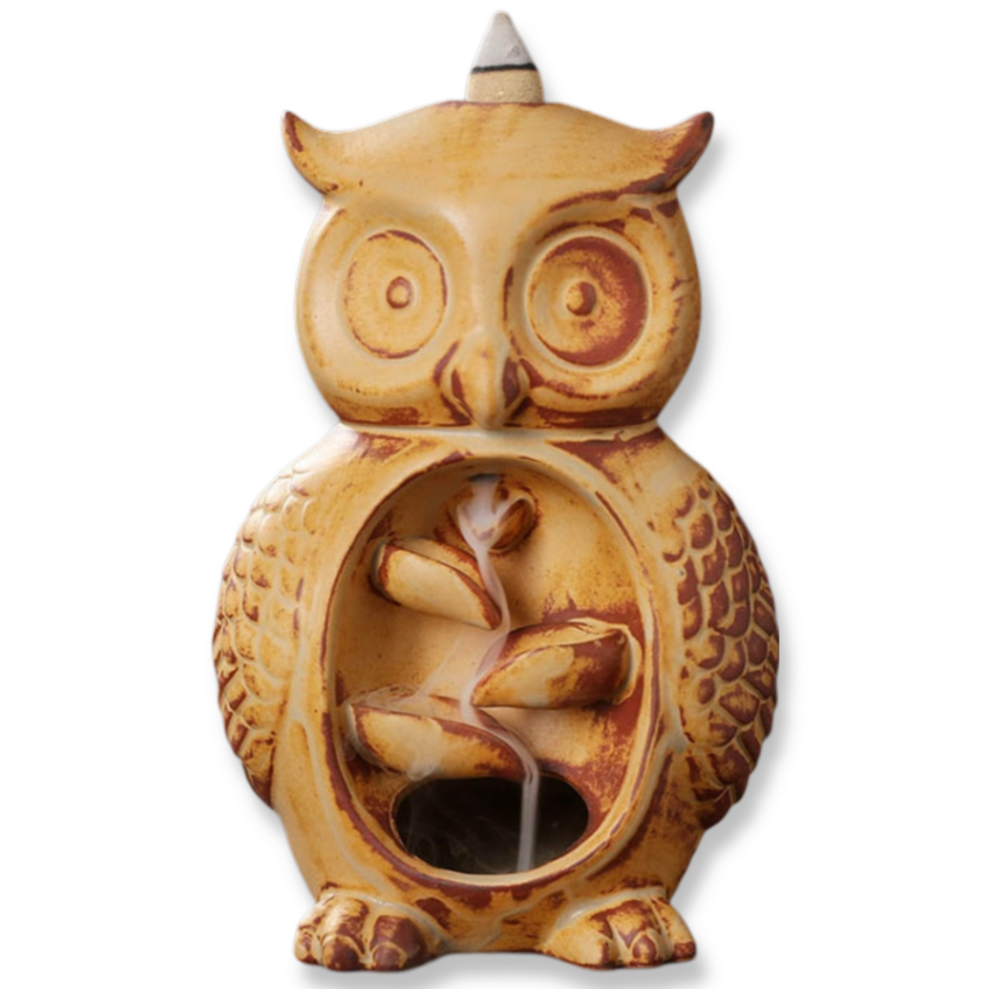 Brûle-Encens - Reflux - Hibou en Porcelaine