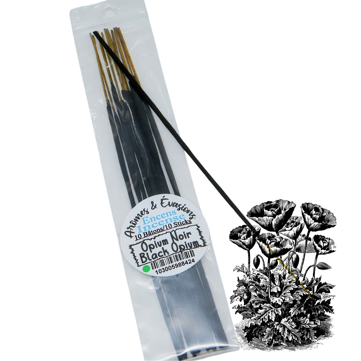 Incense Sticks - Black Opium - Pack of 10