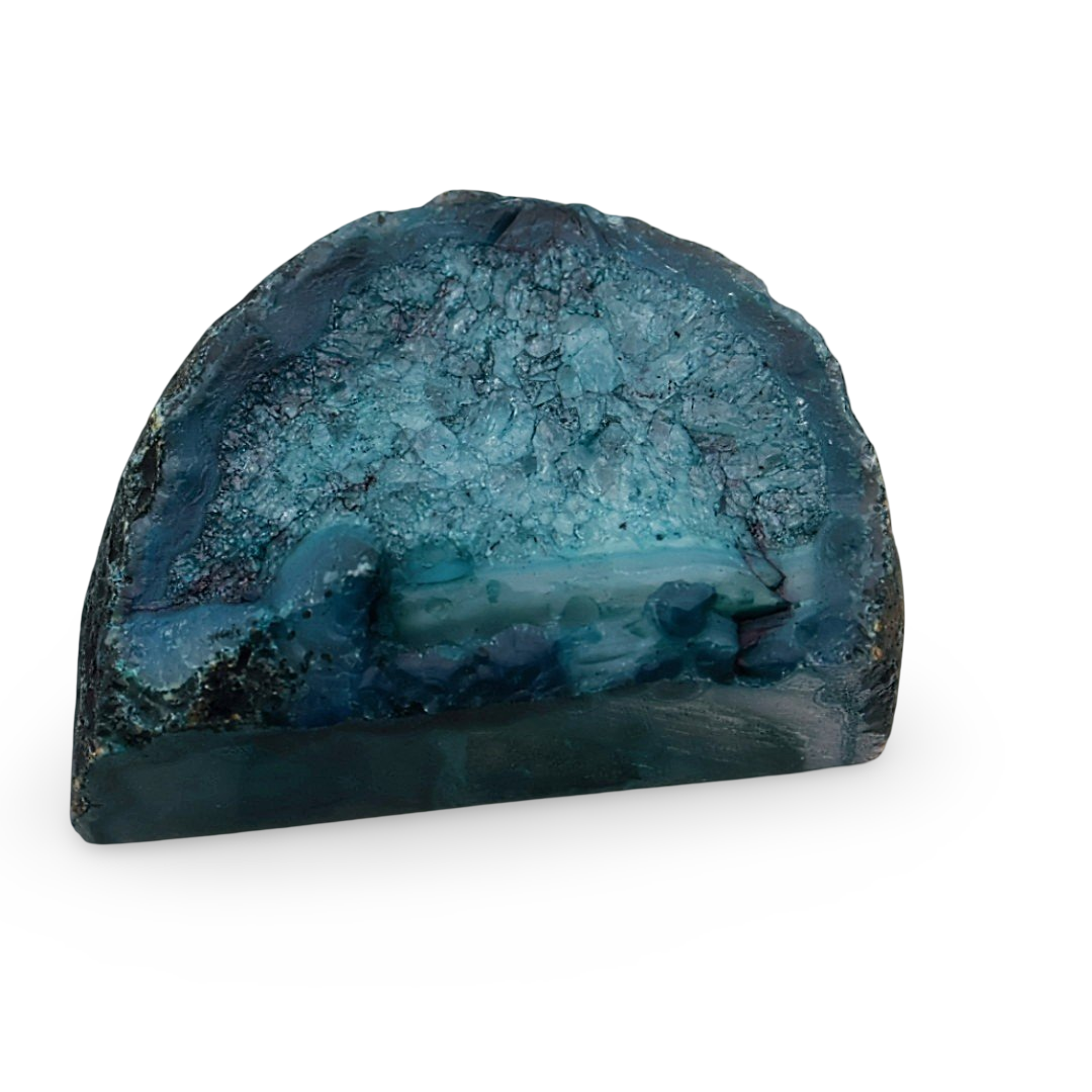 Pierre - Géode d'Agate Sarcelle - Spécimen de 397g
