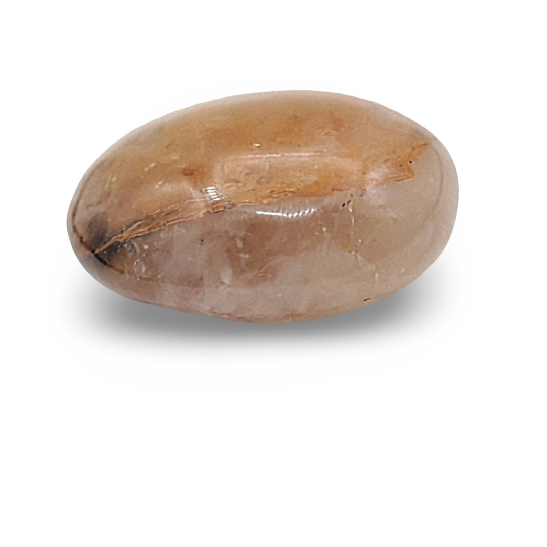 Palm Stone - Yellow Hematoide Quartz - Tumbled - 71g - Arômes et Évasions