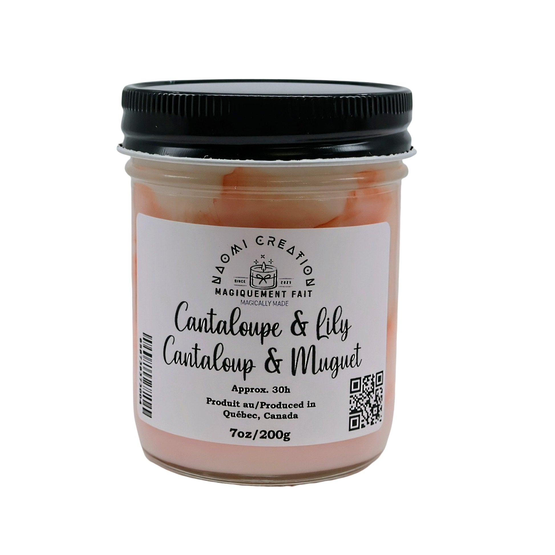 Scented Candles - Cantaloupe & Lily - Wood Wick